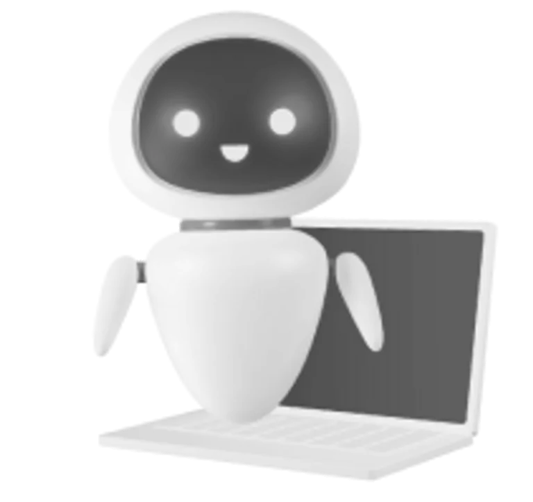 AI agent illustration with computer